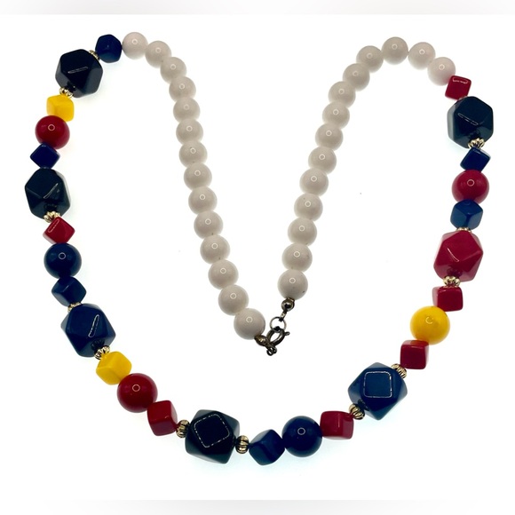 3 for $30 Vintage 1980s Colorful Acrylic Beaded Necklace - Picture 5 of 5
